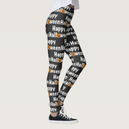 Happy Halloween Kürbiskugel-Jack-Laterne Leggings