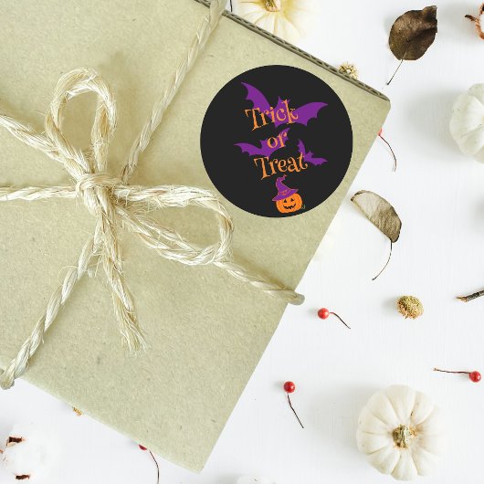 Happy Halloween Kürbislaterne Black Runder Aufkleber