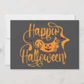 Happy Halloween-Kürbislaterne Einladung (Rückseite)