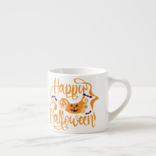 Happy Halloween-Kürbislaterne Espressotasse