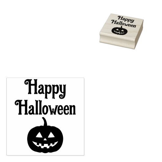 Happy Halloween Kürbislaterne Face Gummistempel (Stempel)