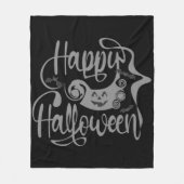 Happy Halloween-Kürbislaterne Fleecedecke (Vorderseite)