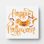 Happy Halloween-Kürbislaterne Fotoplatte (Vorderseite)