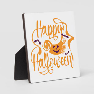 Happy Halloween-Kürbislaterne Fotoplatte