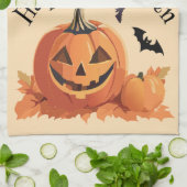 Happy Halloween Kürbislaterne Geschirrtuch (Gefaltet)