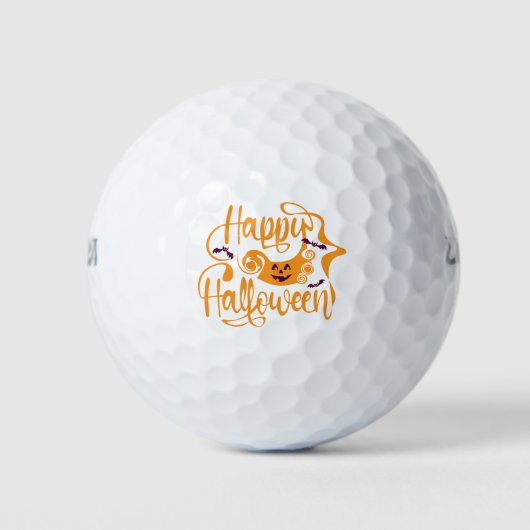 Happy Halloween-Kürbislaterne Golfball (Vorderseite)
