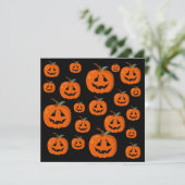 Happy Halloween Kürbislaterne Illustrative Kunst Karte (Stehend Vorderseite)