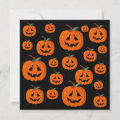 Happy Halloween Kürbislaterne Illustrative Kunst Karte (Vorderseite)