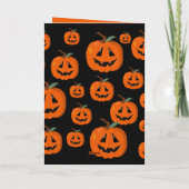 Happy Halloween Kürbislaterne Illustrative Kunst Karte (Rückseite)