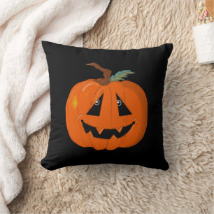 Happy Halloween Kürbislaterne Illustrative Kunst Kissen