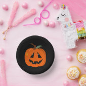 Happy Halloween Kürbislaterne Illustrative Kunst Pappteller (Party)