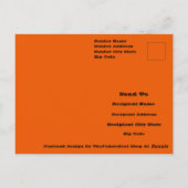 Happy Halloween Kürbislaterne Illustrative Kunst Postkarte (Rückseite)