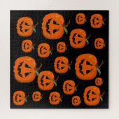 Happy Halloween Kürbislaterne Illustrative Kunst Puzzle (Horizontal)