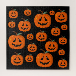 Happy Halloween Kürbislaterne Illustrative Kunst Puzzle