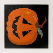 Happy Halloween Kürbislaterne Illustrative Kunst Puzzle (Horizontal)
