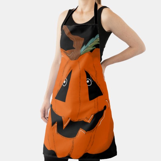 Happy Halloween Kürbislaterne Illustrative Kunst Schürze (InSitu)