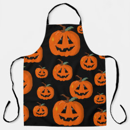 Happy Halloween Kürbislaterne Illustrative Kunst Schürze