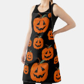 Happy Halloween Kürbislaterne Illustrative Kunst Schürze (InSitu)