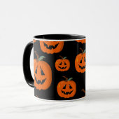 Happy Halloween Kürbislaterne Illustrative Kunst Tasse (Vorderseite Links)