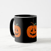 Happy Halloween Kürbislaterne Illustrative Kunst Tasse (Vorderseite Links)