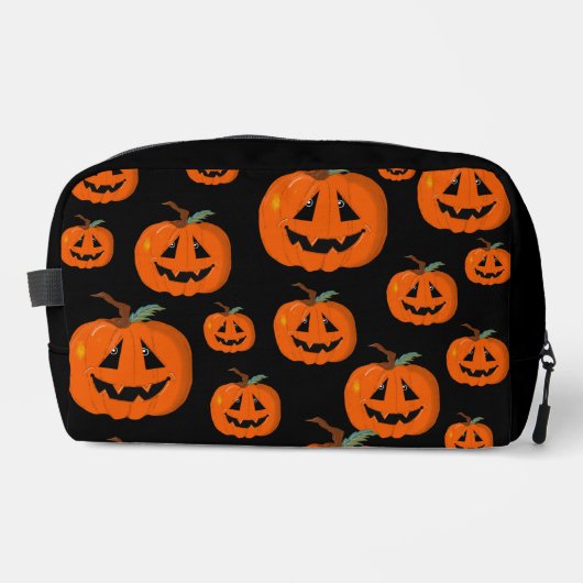 Happy Halloween Kürbislaterne Illustrative Kunst Waschbeutel (Vorderseite)