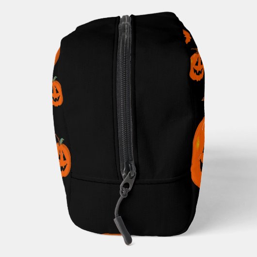 Happy Halloween Kürbislaterne Illustrative Kunst Waschbeutel (Rechts)