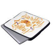 Happy Halloween-Kürbislaterne Laptopschutzhülle (Vorne Knopf)
