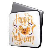 Happy Halloween-Kürbislaterne Laptopschutzhülle (Vorderseite Links)