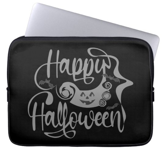 Happy Halloween-Kürbislaterne Laptopschutzhülle (Vorderseite)