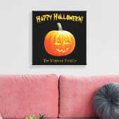 Happy Halloween Kürbislaterne Leinwand (Insitu (Wohnzimmer))
