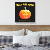 Happy Halloween Kürbislaterne Leinwand (Insitu (Schlafzimmer))