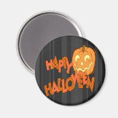 Happy Halloween Kürbislaterne Magnet (Vorderseite/Rückseite)