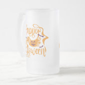 Happy Halloween-Kürbislaterne Mattglas Bierglas (Vorderseite Links)