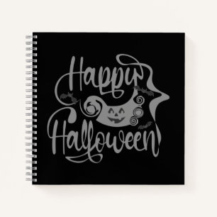 Happy Halloween-Kürbislaterne Notizblock