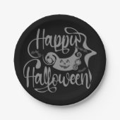 Happy Halloween-Kürbislaterne Pappteller (Vorderseite)