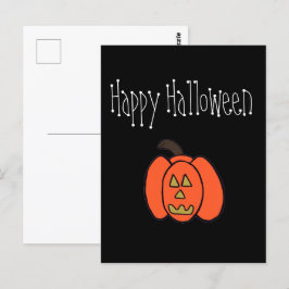 Happy Halloween Kürbislaterne Postkarte