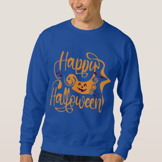Happy Halloween-Kürbislaterne Sweatshirt (Vorderseite)