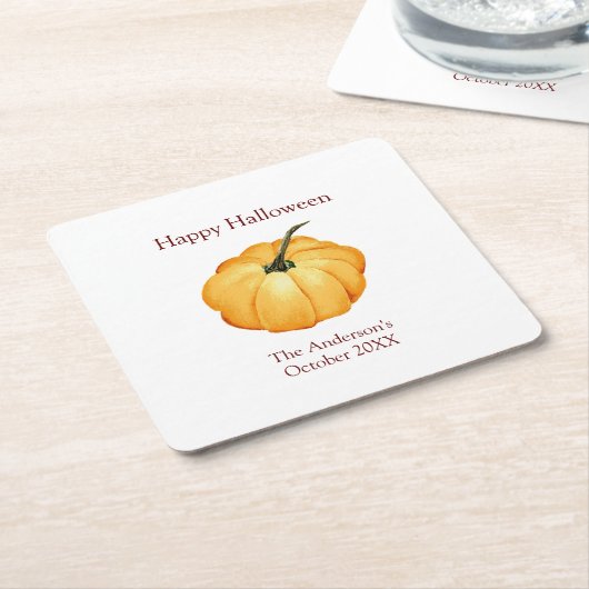 Happy Halloween-Kürbispapier Untersetzer (angewinkelt)