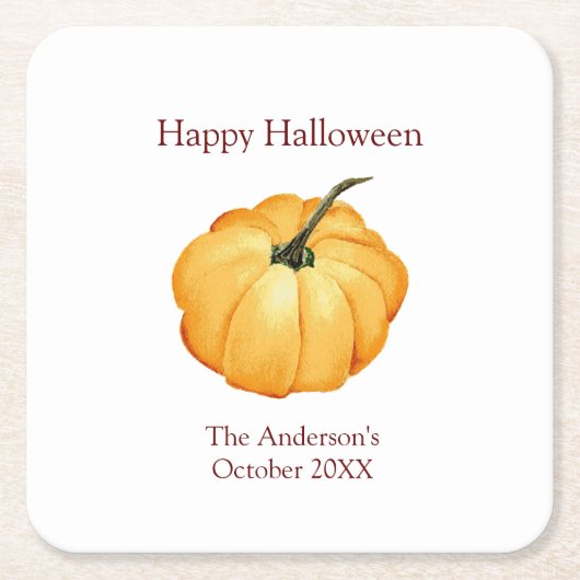 Happy Halloween-Kürbispapier Untersetzer (Vorderseite)