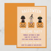 Happy Halloween Labrador Retriever Dogs Pumpkin Einladung (Vorne/Hinten)