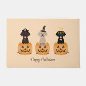 Happy Halloween Labrador Retriever Dogs Pumpkin Fußmatte (Vorderseite)