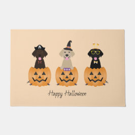 Happy Halloween Labrador Retriever Dogs Pumpkin Fußmatte
