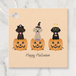Happy Halloween Labrador Retriever Dogs Pumpkin Geschenkanhänger