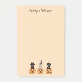 Happy Halloween Labrador Retriever Dogs Pumpkin Post-it Klebezettel