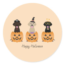 Happy Halloween Labrador Retriever Dogs Pumpkin