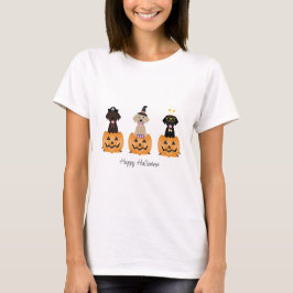 Happy Halloween Labrador Retriever Dogs Pumpkin T-Shirt