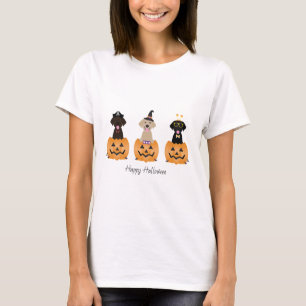 Happy Halloween Labrador Retriever Dogs Pumpkin T-Shirt