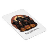 Happy Halloween Labrador Retriever Hunde Hexenhats Magnet (Rechte Seite)