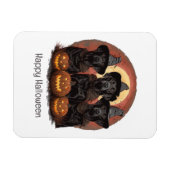 Happy Halloween Labrador Retriever Hunde Hexenhats Magnet (Horizontal)