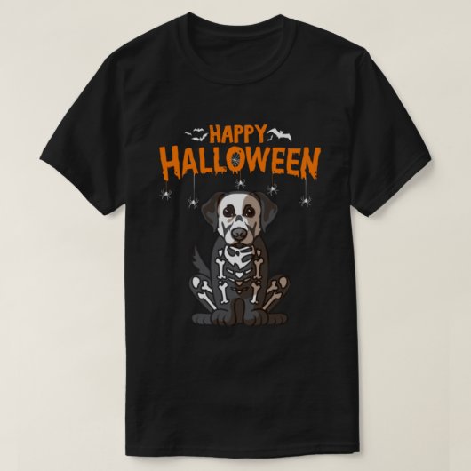Happy Halloween Labrador Retriever Skeleton Dog Co T-Shirt (Design vorne)